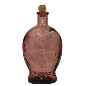 Vintage 1971 Wheaton USA Amethyst Purple Glass Skull Potion Decanter